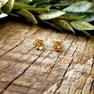LOFT Gold Flower Stud Earrings
